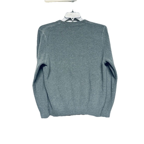 Eddie Bauer Ribbed Crew Neck Men's size Medium Gray Pullover Sweater Hong Kong - Picture 2 of 6
